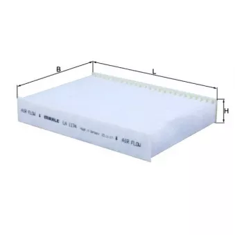 Filtre, air de l'habitacle MAHLE LA 1174
