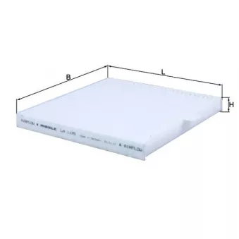 Filtre, air de l'habitacle MAHLE LA 1175