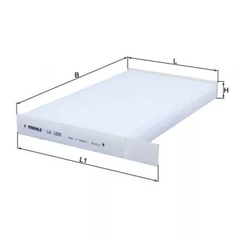 Filtre, air de l'habitacle MAHLE LA 1205