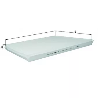 Filtre, air de l'habitacle MAHLE LA 129/1