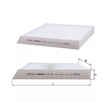 Filtre, air de l'habitacle MAHLE LA 134