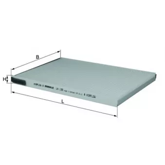Filtre, air de l'habitacle MAHLE LA 135