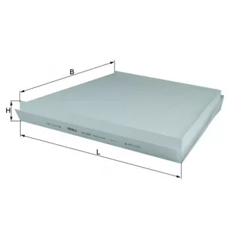 Filtre, air de l'habitacle MAHLE LA 156/1