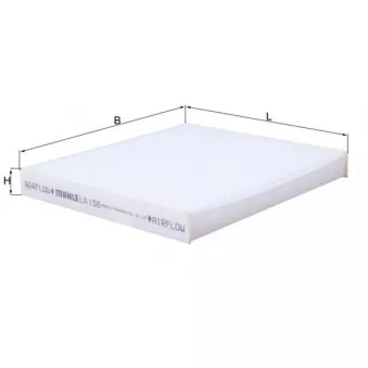 Filtre, air de l'habitacle MAHLE LA 158