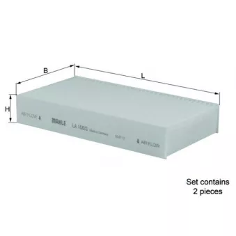 Filtre, air de l'habitacle MAHLE LA 168/S