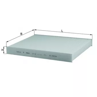 Filtre, air de l'habitacle MAHLE LA 182