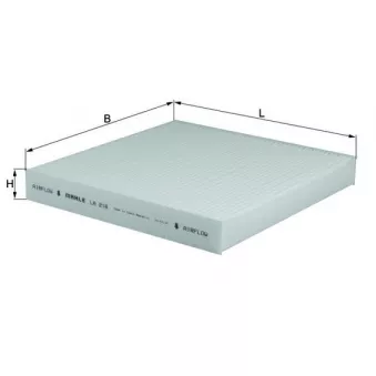 Filtre, air de l'habitacle MAHLE LA 216