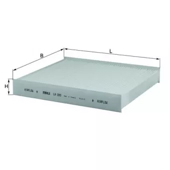 Filtre, air de l'habitacle MAHLE LA 220