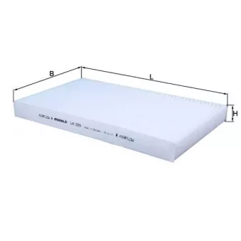 Filtre, air de l'habitacle MAHLE LA 229