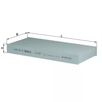 Filtre, air de l'habitacle MAHLE LA 237