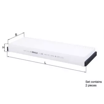 Filtre, air de l'habitacle MAHLE LA 239/S