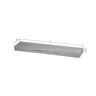 Filtre, air de l'habitacle MAHLE LA 242