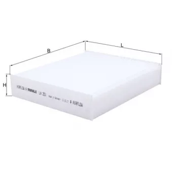 Filtre, air de l'habitacle MAHLE LA 251