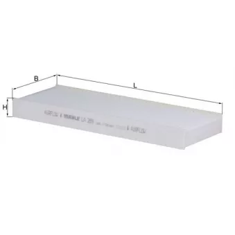 Filtre, air de l'habitacle MAHLE LA 289