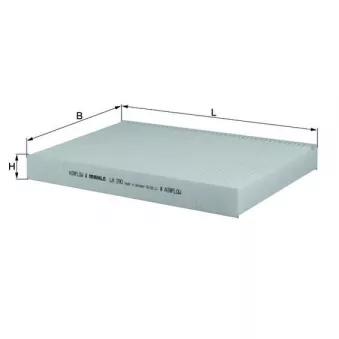 Filtre, air de l'habitacle MAHLE LA 290