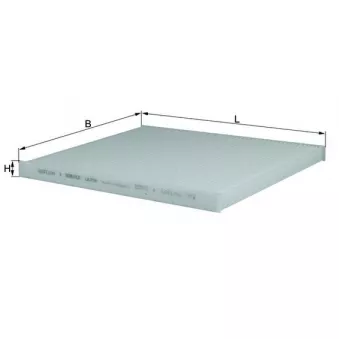 Filtre, air de l'habitacle MAHLE LA 298