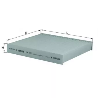 Filtre, air de l'habitacle MAHLE LA 345