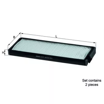Filtre, air de l'habitacle MAHLE LA 377/S