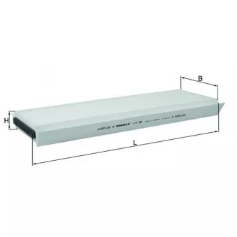 Filtre, air de l'habitacle MAHLE LA 38