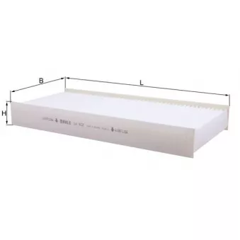 Filtre, air de l'habitacle MAHLE LA 412