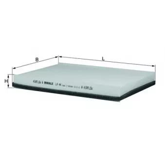 Filtre, air de l'habitacle MAHLE LA 44
