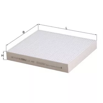 Filtre, air de l'habitacle MAHLE LA 460