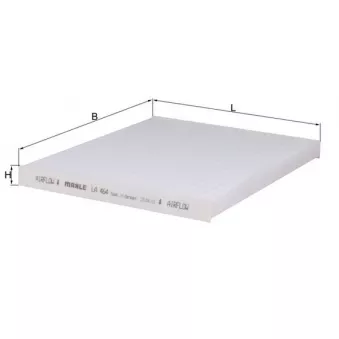 Filtre, air de l'habitacle MAHLE LA 464