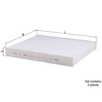 Filtre, air de l'habitacle MAHLE LA 467/S