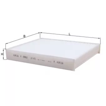 Filtre, air de l'habitacle MAHLE LA 472