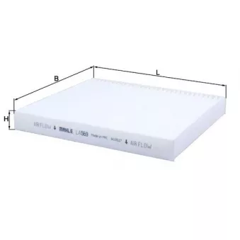 Filtre, air de l'habitacle MAHLE LA 569