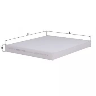 Filtre, air de l'habitacle MAHLE LA 586