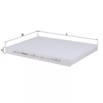 Filtre, air de l'habitacle MAHLE LA 587