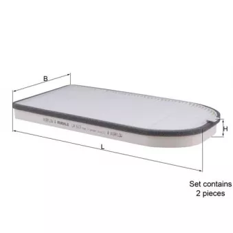Filtre, air de l'habitacle MAHLE LA 613/S