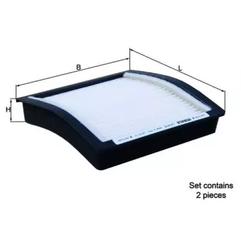 Filtre, air de l'habitacle MAHLE LA 615/S