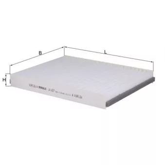Filtre, air de l'habitacle MAHLE LA 657