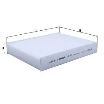Filtre, air de l'habitacle MAHLE LA 742