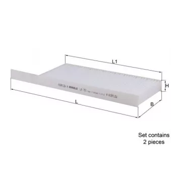 Filtre, air de l'habitacle MAHLE LA 751/S