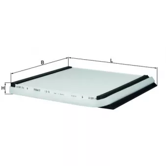 Filtre, air de l'habitacle MAHLE LA 8