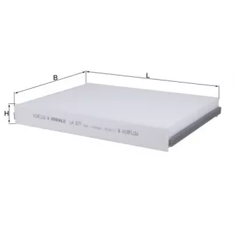 Filtre, air de l'habitacle MAHLE LA 877