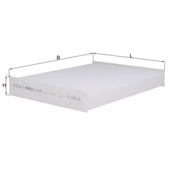 Filtre, air de l'habitacle MAHLE LA 891
