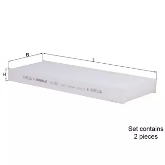 Filtre, air de l'habitacle MAHLE LA 921/S