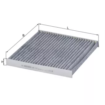 Filtre, air de l'habitacle MAHLE LAK 107