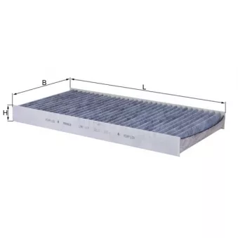 Filtre, air de l'habitacle MAHLE LAK 117