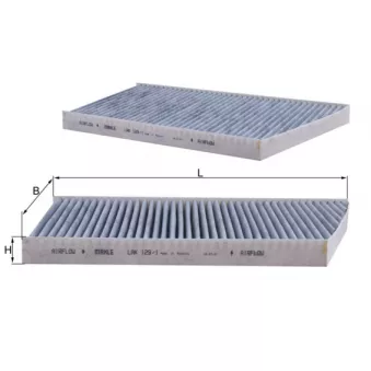 Filtre, air de l'habitacle MAHLE LAK 129/1