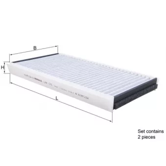 Filtre, air de l'habitacle MAHLE LAK 173/S