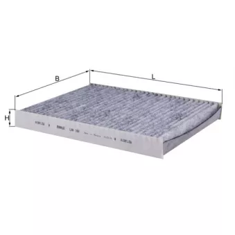 Filtre, air de l'habitacle MAHLE LAK 182