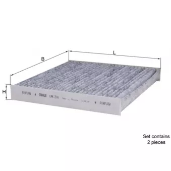 Filtre, air de l'habitacle MAHLE LAK 216