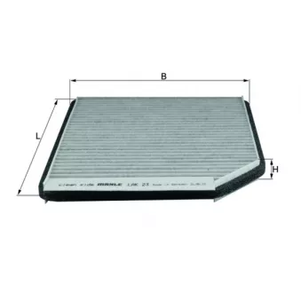Filtre, air de l'habitacle MAHLE LAK 23