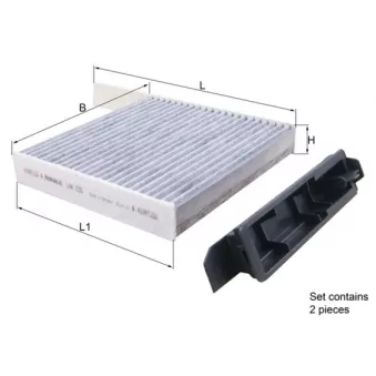 Filtre, air de l'habitacle MAHLE LAK 230