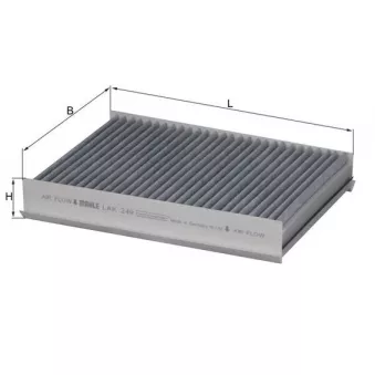Filtre, air de l'habitacle MAHLE LAK 249